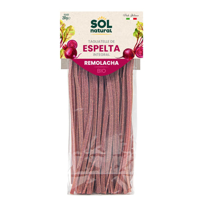 Tagliatelle integrali di farro con barbabietola BIO Sol Natural 250 g