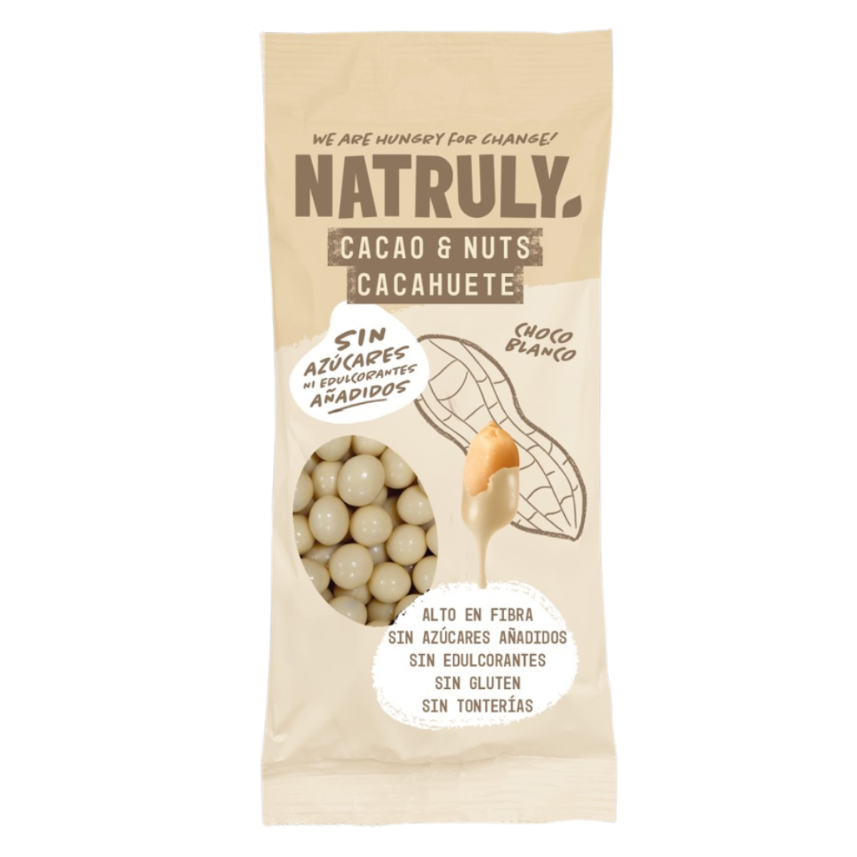Kakao & Nüsse Weiße Schokolade Natruly 50 g