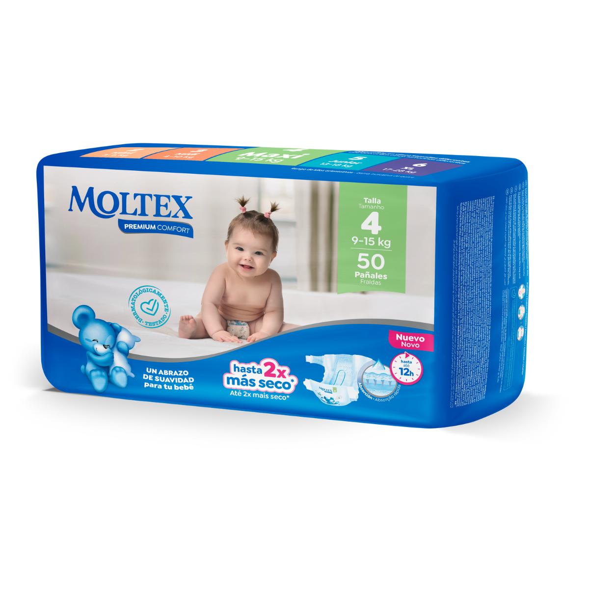 Moltex Premium Comfort T4 Nappies (9-15 kg) 50 pcs