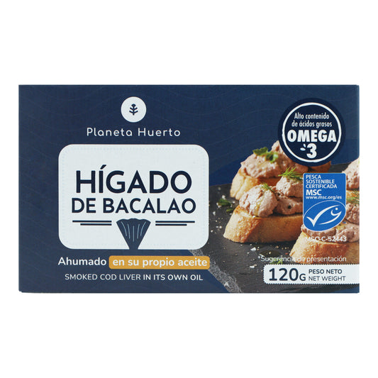 Fegato di merluzzo nel proprio olio Planeta Huerto 120 g