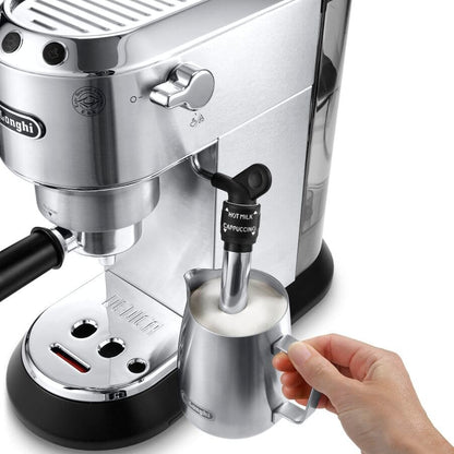 Delonghi Dedica Maestro Ręczny ekspres do kawy espresso i cappuccino EC685.M metal