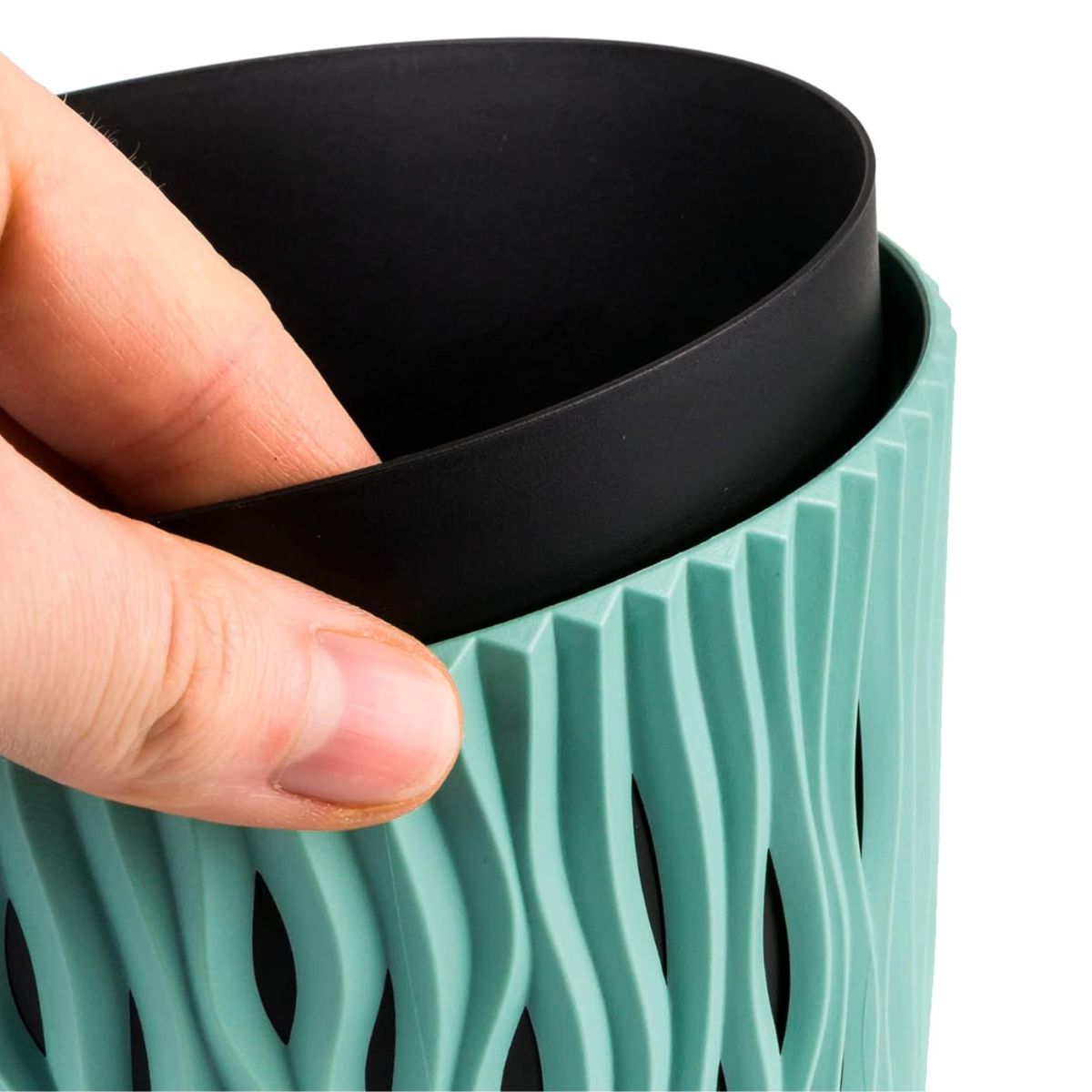 Duna-bloempot met turquoise inzetstuk D 19 x 17