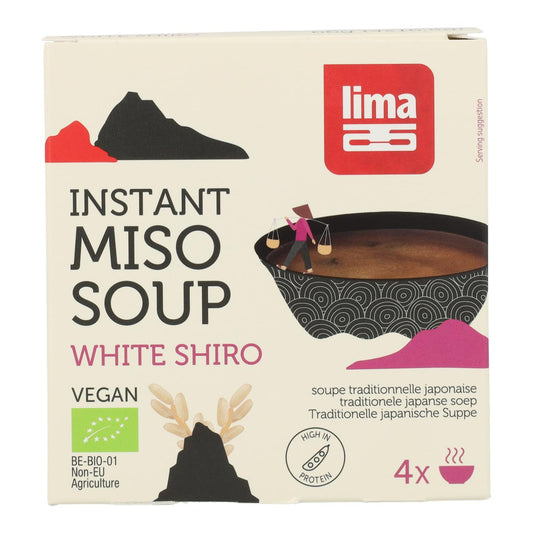 Soupe instantanée Shiro Organic White Miso au citron vert, 4 x 16,5 g