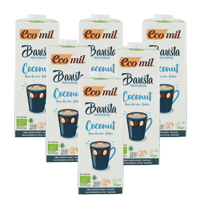 6er-Pack Bio-Kokosnuss-Getränk Barista BIO EcoMil 1 l