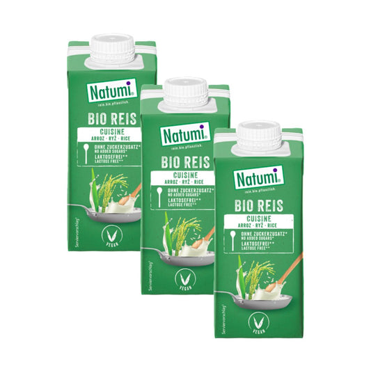 Pack x3 Crème de riz liquide Bio Natumi 200 ml