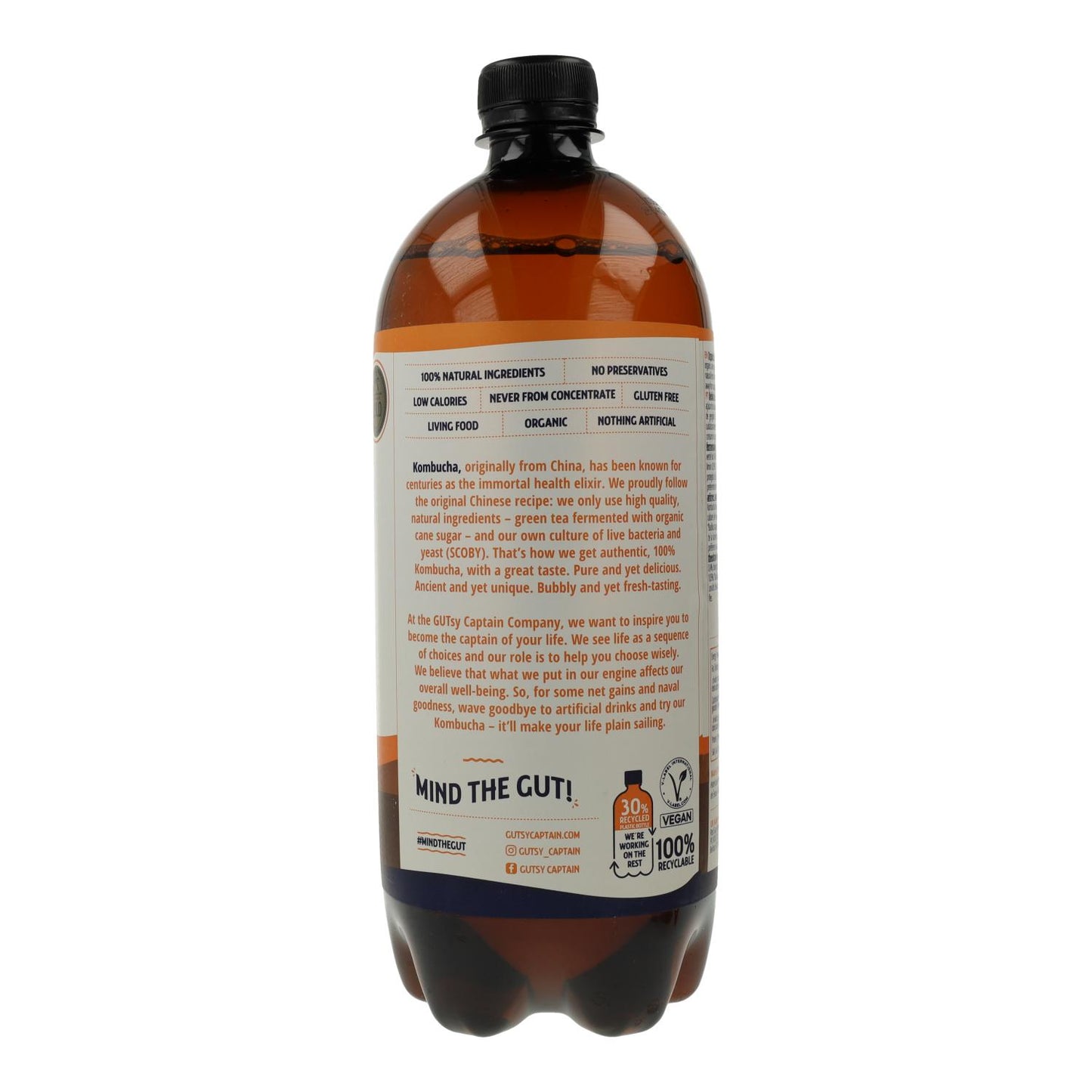 Bevanda Kombucha BIO Zenzero e Limone Captain Kombucha 400 ml