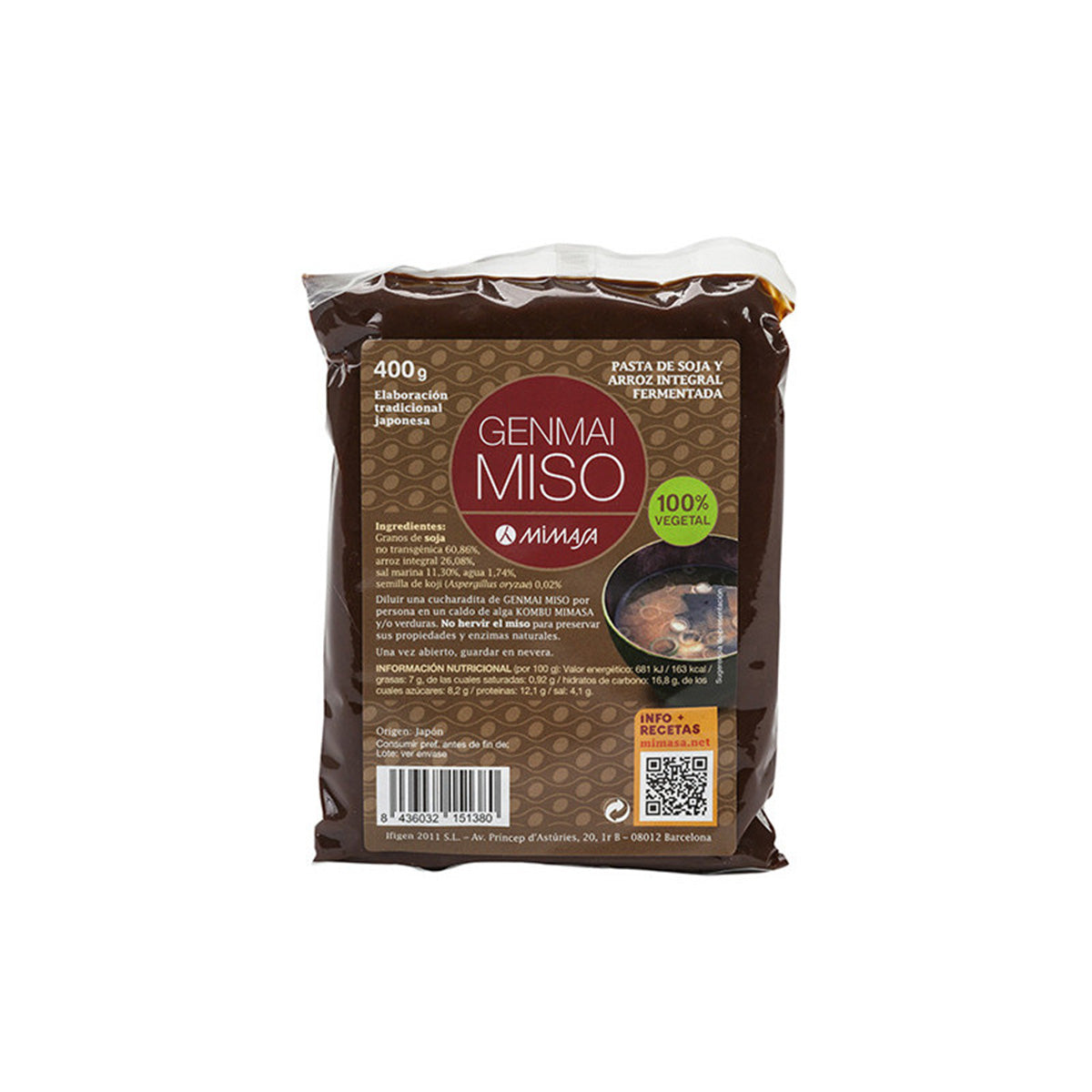 Genmai Miso MIMASA 400 g
