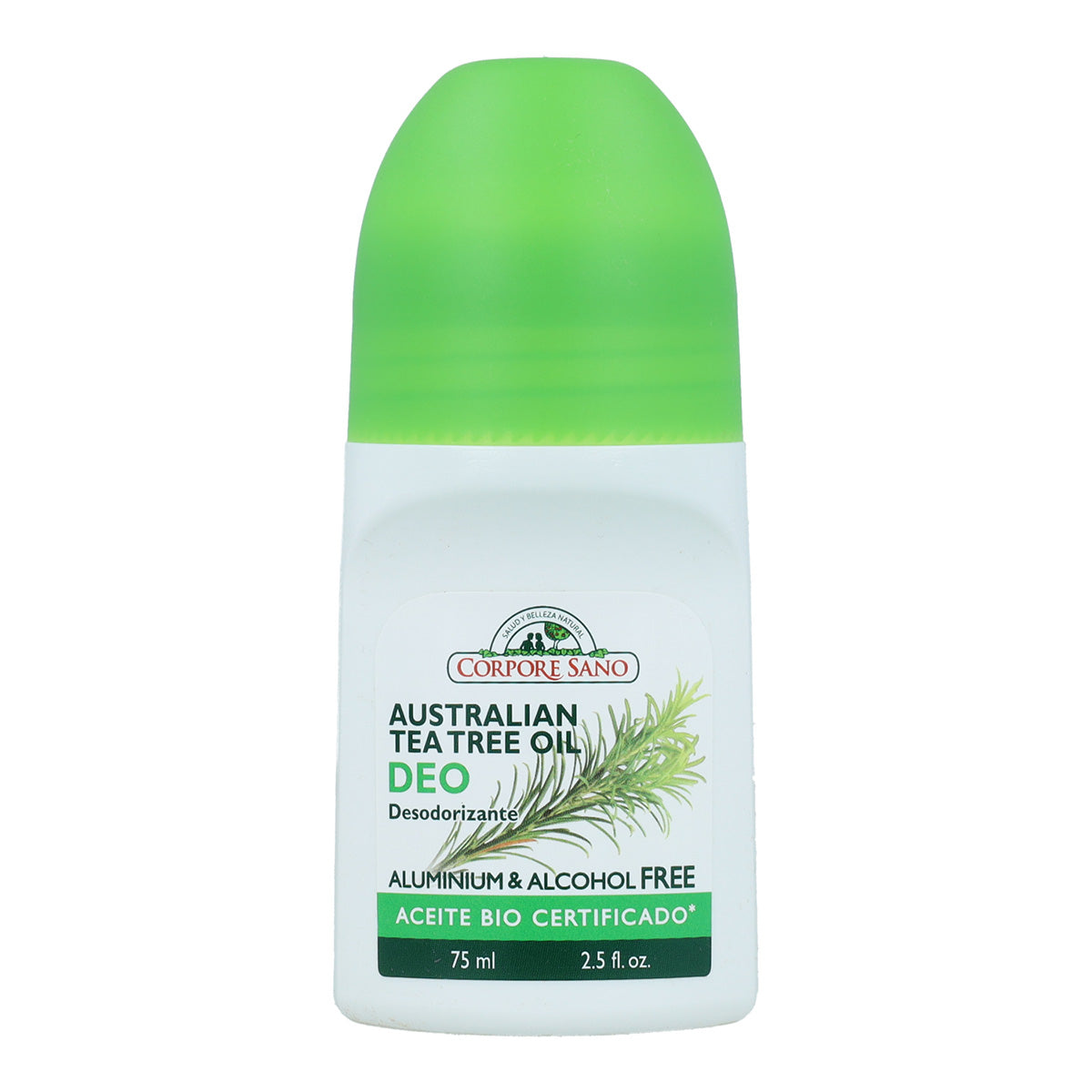 2x roll-on deodorant met tea tree Corpore Sano 75 ml