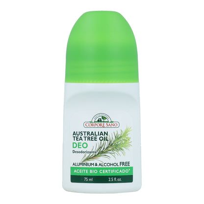 2x roll-on deodorant met tea tree Corpore Sano 75 ml