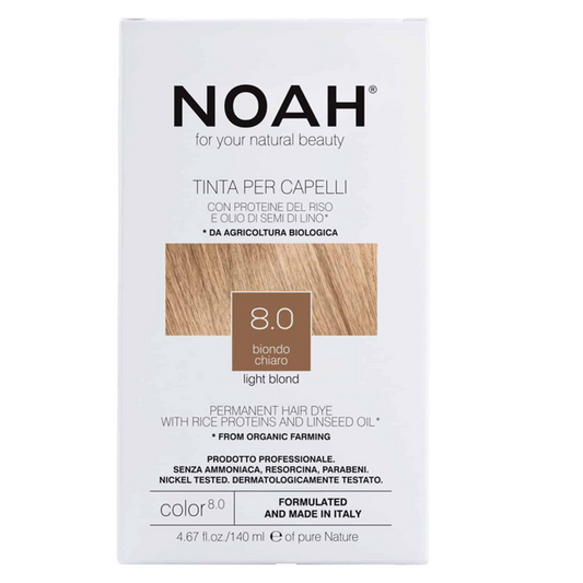 Teinture capillaire blond clair Noah 140 ml (8.0)