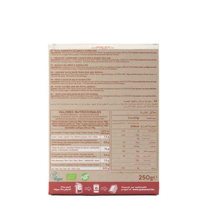 Fusilli di riso e quinoa reale biologici senza glutine Quinua Real 250 g