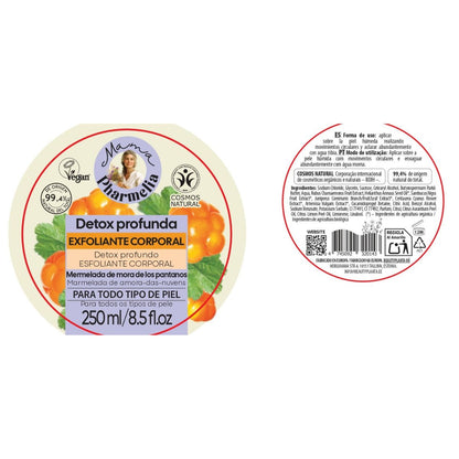 Gommage corporel détoxifiant profond à la confiture de mûres des marais, Mama Pharmelia, 250 ml