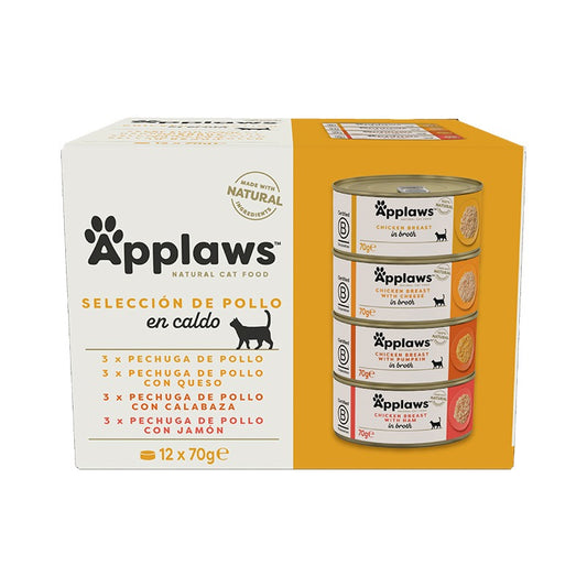 Applaws Cat burk kyckling multipack 12 x 70 g Naturlig grain free våtfoder för katter