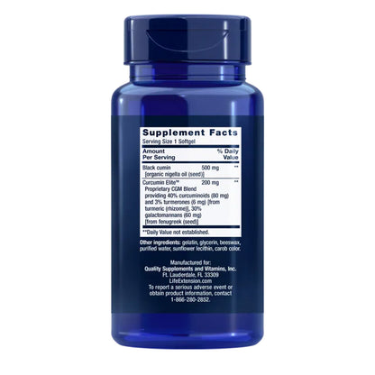 Curcumin EliteTM Turmeric Extract, Life Extension 60 cápsulas