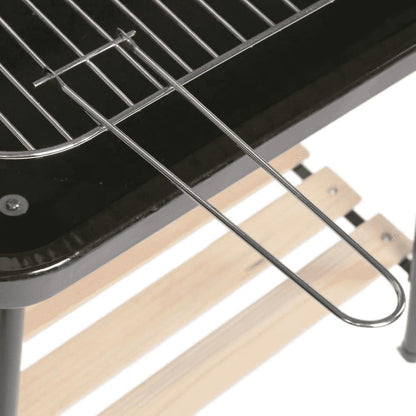 Barbecue a carbone rettangolare Carro nero 67 x 38 x 83 cm Ldk Garden