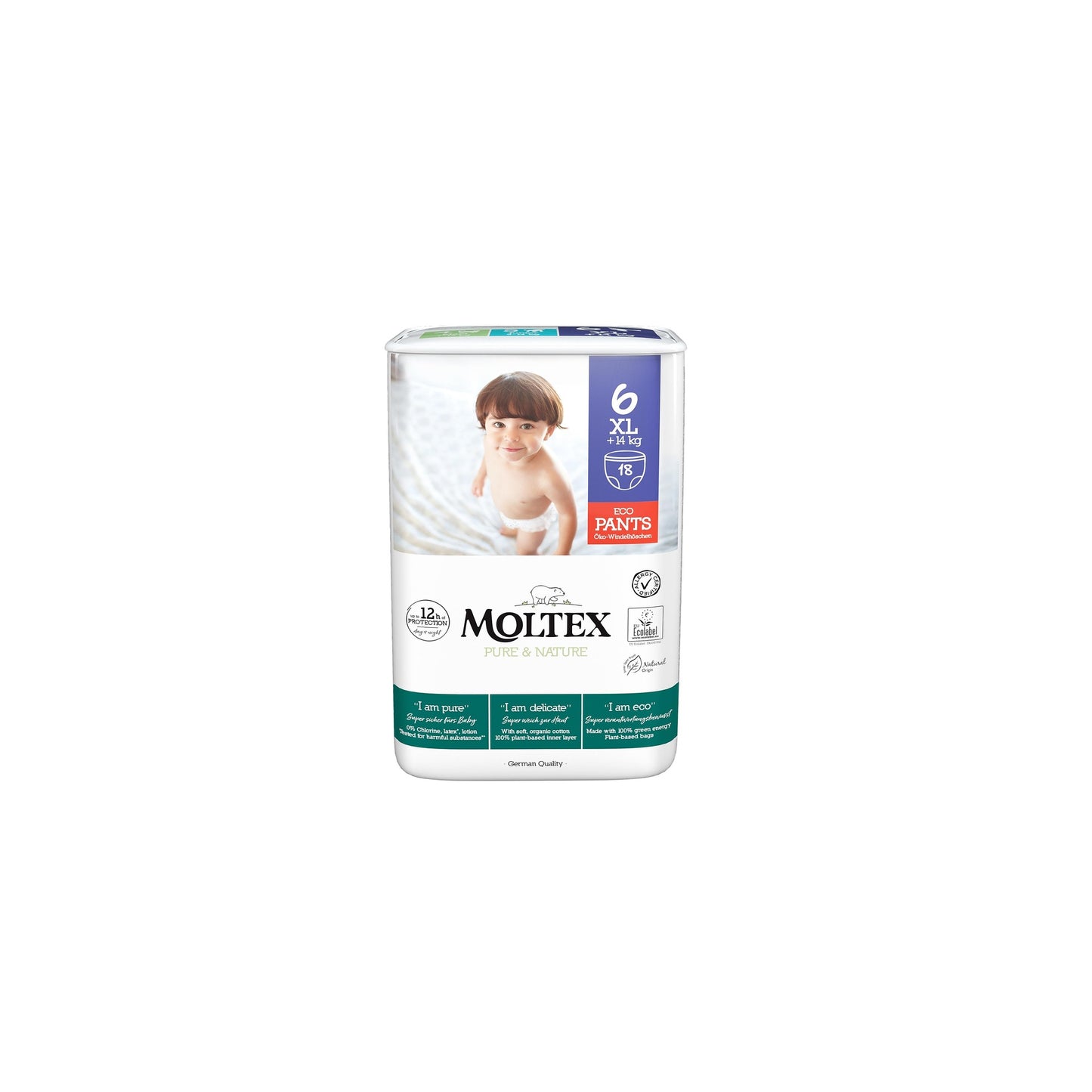 SPECIAL PROMOTION Moltex Pure & Nature T6 (+14 kg) Nappies, 36 Units