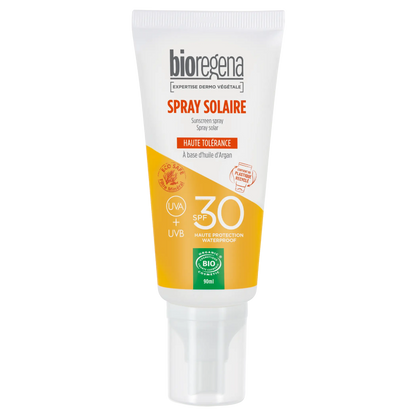 Spray solaire SPF 30 hypoallergénique Bioregena 90 ml