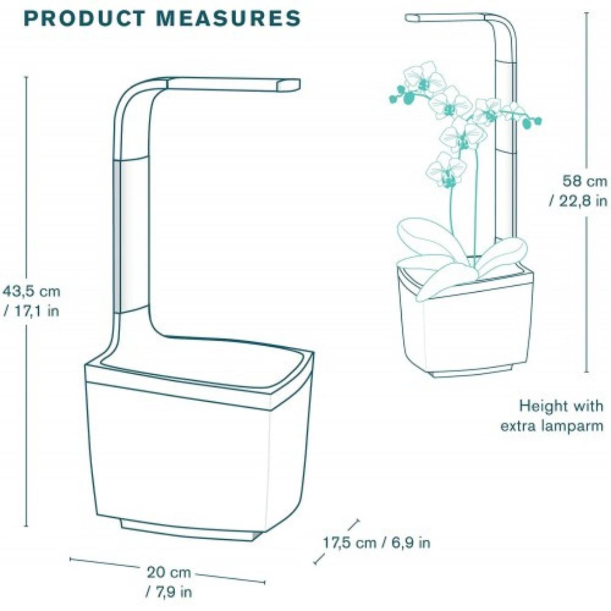 Vaso per coltivazione domestica T3 Kitchen Garden 20 x 17,5 cm Nero