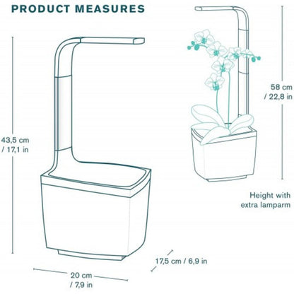 Vaso per coltivazione domestica T3 Kitchen Garden 20 x 17,5 cm Nero