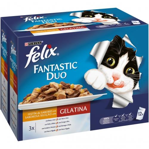 FELIX Duo Festín de Sabores in Jelly 12 x 85 g