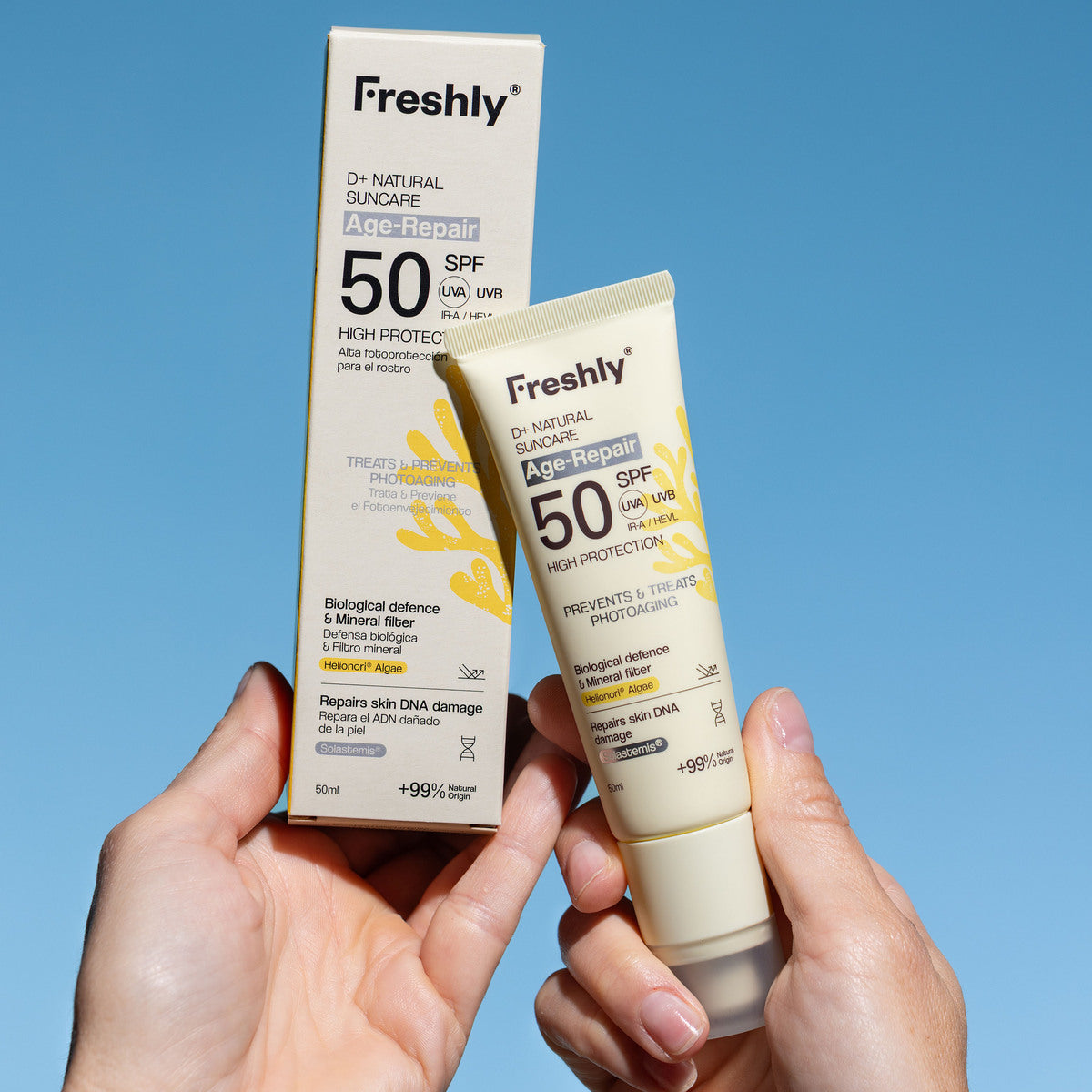D+ Natural Suncare Age-Repair SPF50 Freshly Cosmetics 50ml