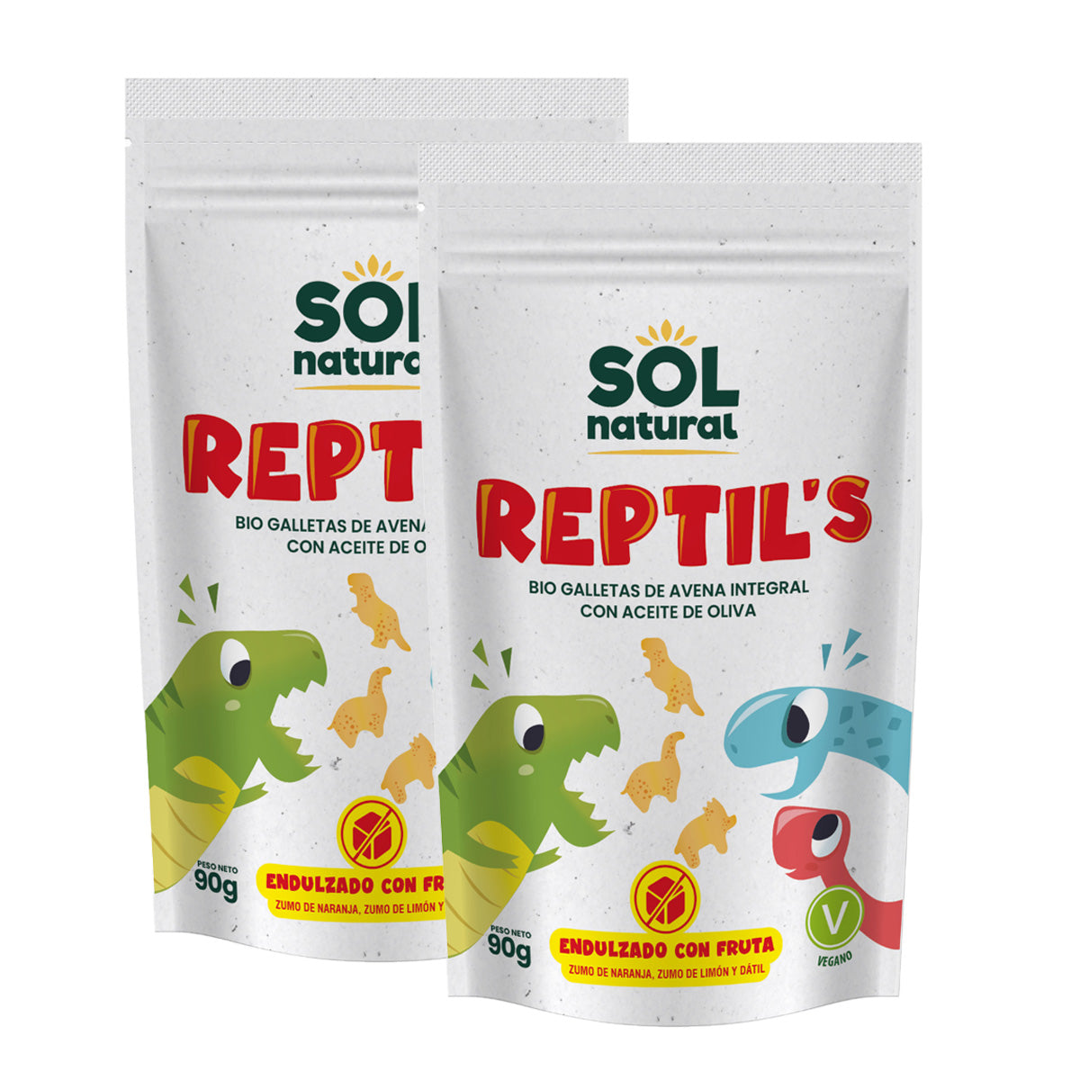 2er-Pack Bio-Hafer-Frucht-Kekse für Kinder von Sol Natural 90 g