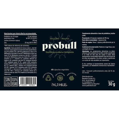 Probull probiotyk 30 szczepów Paleobull 60 kapsułek