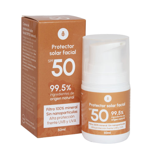 Crème solaire visage 100 % minérale SPF50 Planeta Huerto 50 ml