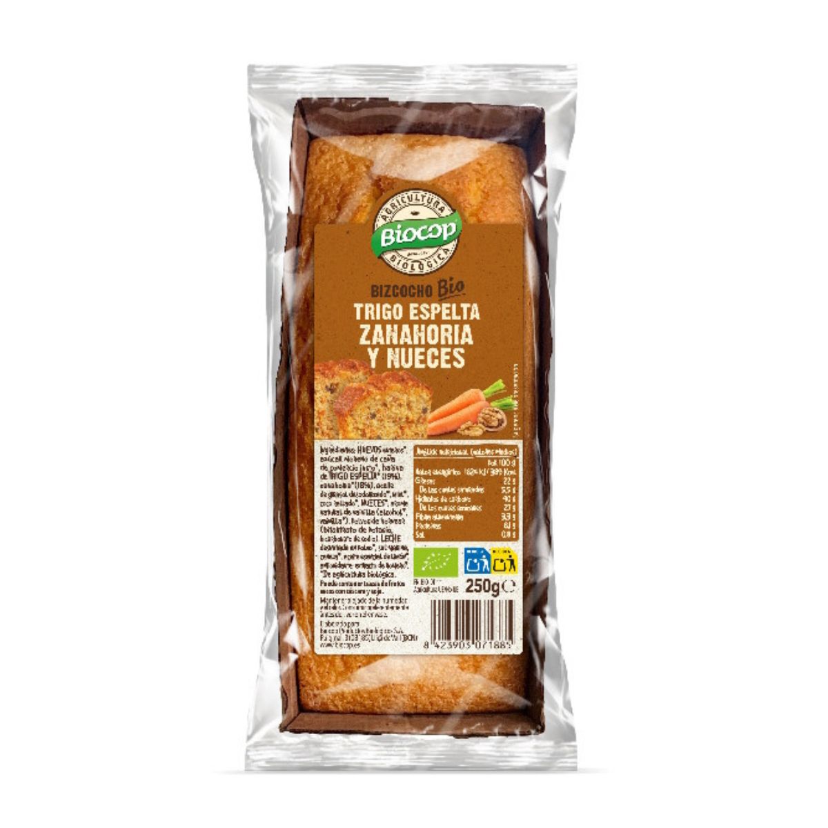 Biocop Carrot and Walnut Spelt Wheat Cake 250 g