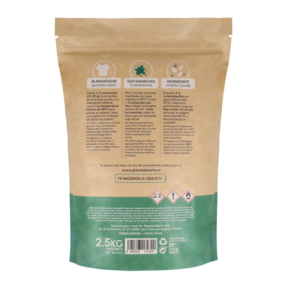 Sodio percarbonato Planeta Huerto 2,5 kg