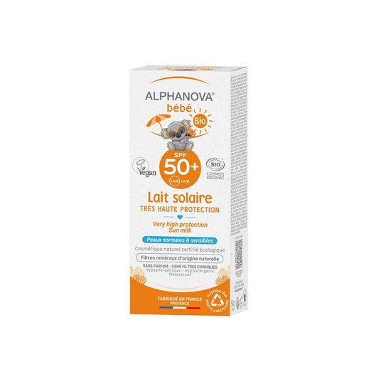 Crème solaire bio pour bébés SPF 50+ Alphanova 50 ml