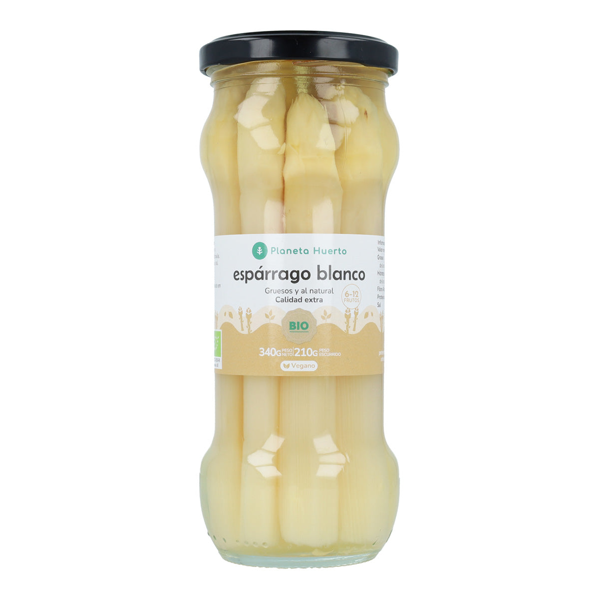 Dikke witte asperges ECO Planeta Huerto 340 g