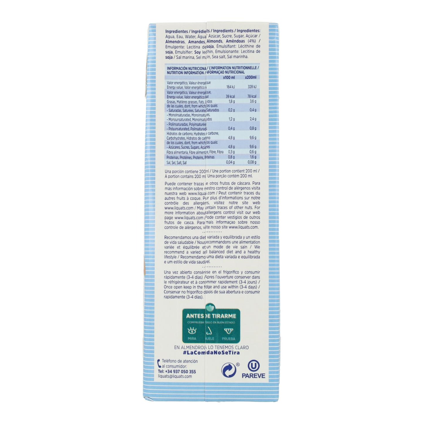 Almendrola Original Almond Drink 1 L