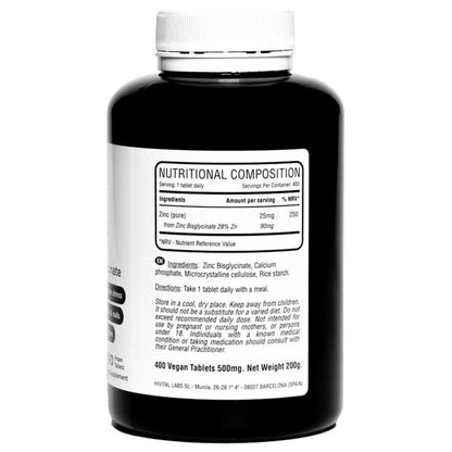 Zinco 25 mg Bisglicinato 400 compresse vegane Hivital