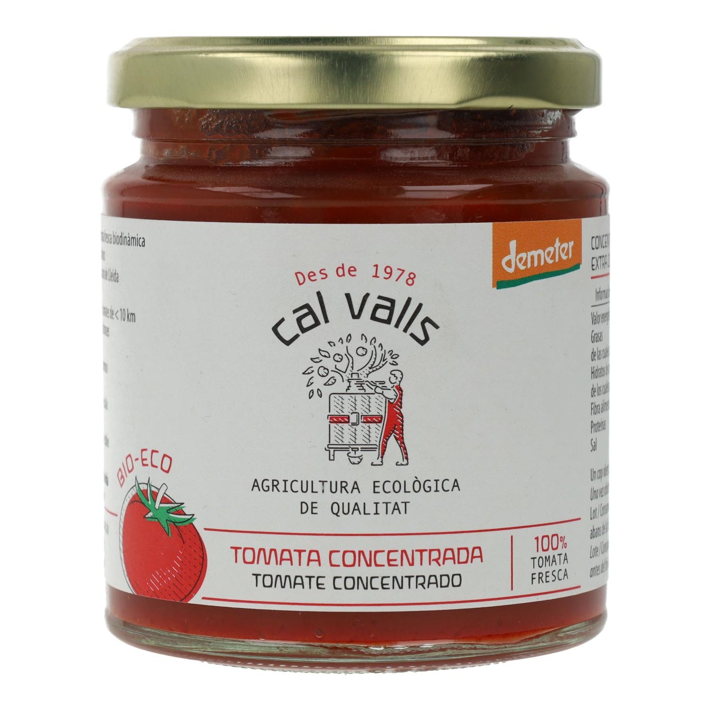 Concentrato di pomodoro ECO Cal Valls, 250 g