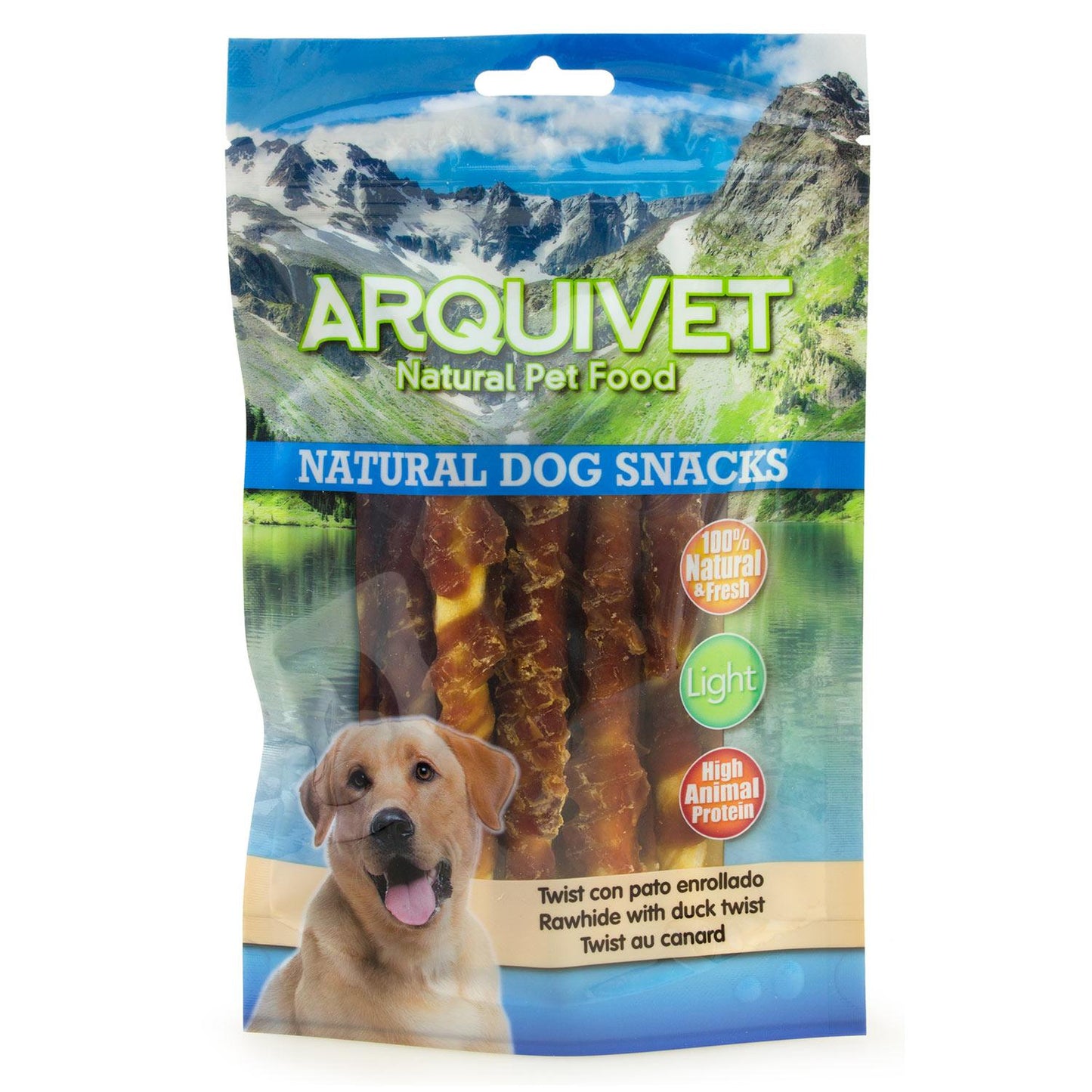 Natürlicher Snack für Hunde  Enten-Twist Arquivet 13 cm   100 g