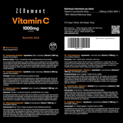 Vitamin C, 1000 mg Zenement, 270 Tabletten