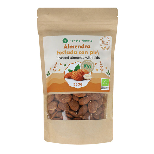 Amandes grillées non salées avec peau ECO Planeta Huerto 250 g