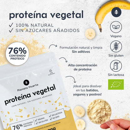 Pflanzliches Eiweiß ECO 76% Banane Planeta Huerto 500 g