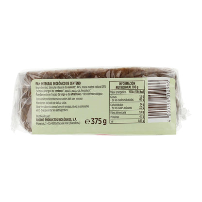 Pane integrale di segale biologico Pema 375 g