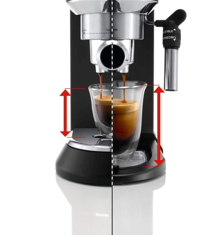 Delonghi Dedica Style Manuelle Espresso- und Cappuccino-Kaffeemaschine EC685.BK schwarz