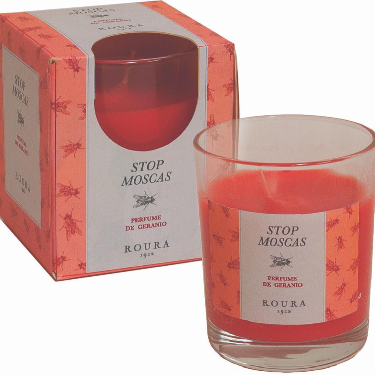 Bougie anti-mouches Stop Moscas Geranium Roura