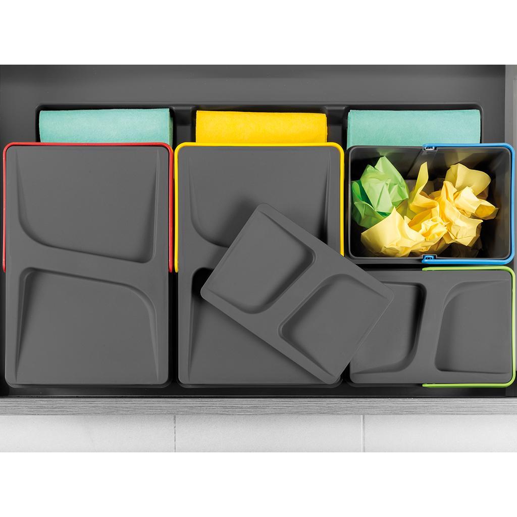 Emuca Podstawa do pojemników szufladowych kuchennych, moduł 900 mm, plastik, antracytowy szary Moduł 90