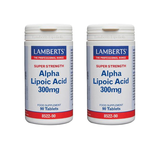 Pack 2x Acide alpha-lipoïque 300 mg Lamberts, 90 comprimés