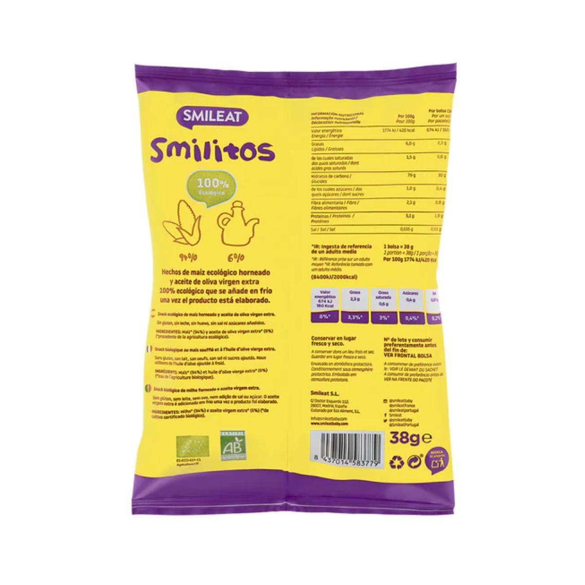 Förpackning med 12 Mix Smilitos Gusanitos ECO Smileat 25 g