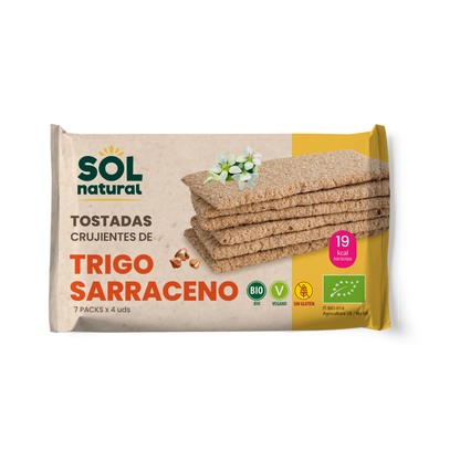 Fette biscottate di grano saraceno senza glutine Sol Natural 140 g BIO
