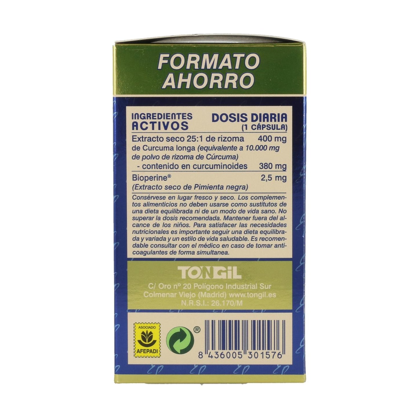 Pack of 2 Pure Turmeric Tongil Economy Format 80 Capsules