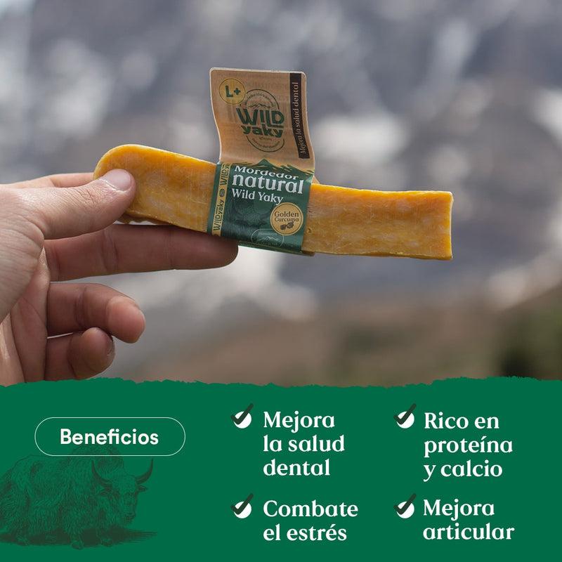 Wild Yaky Golden Beißring Himalaya-Yakmilchriegel mit Kurkuma Wild Balance 1 Stück M+