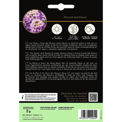 Semillas de flores comestibles de Aliso Rocalba