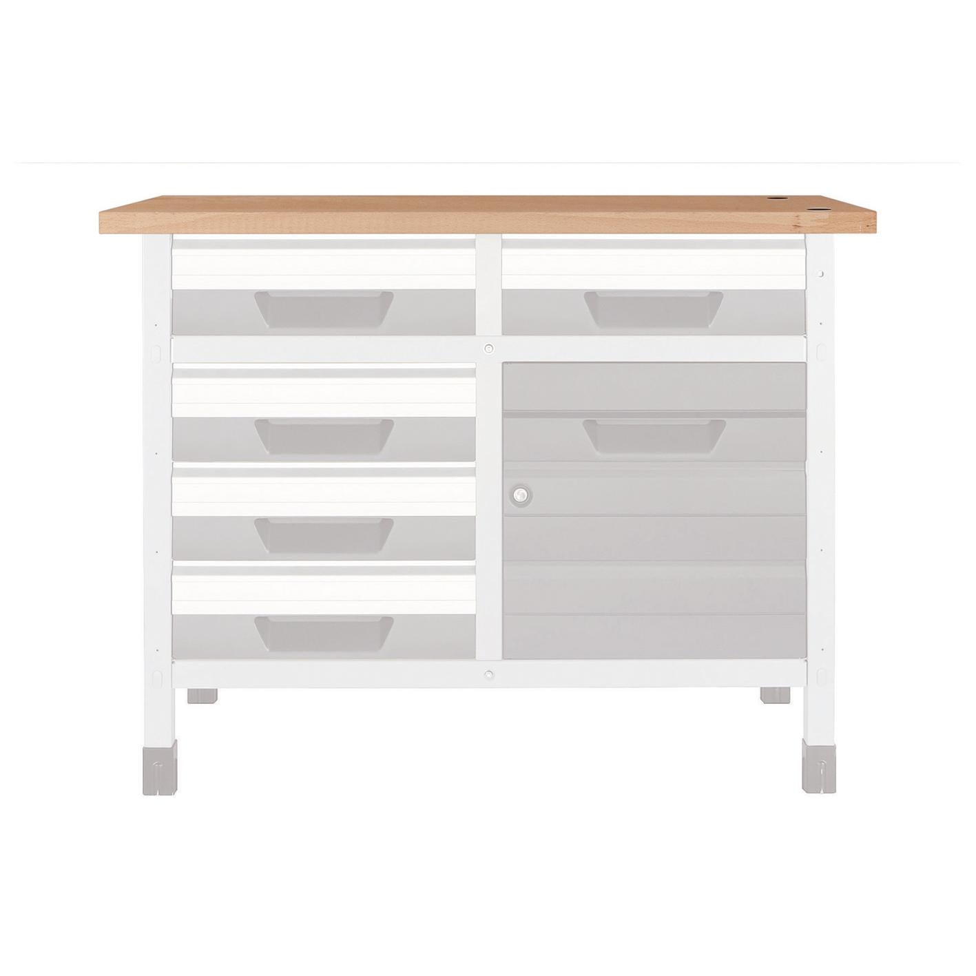 1 arbetsbänk i bok S 650 x 650 x 30 mm Wolfcraft 6043000 S 650 x 650 x 30 mm